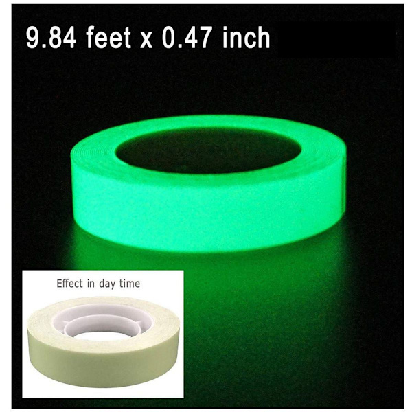 Luminous Tape Sticker 9,84 Fod Længde x 0,47 Tommer Bredde (1,2 cm 3 m) Høj KLB