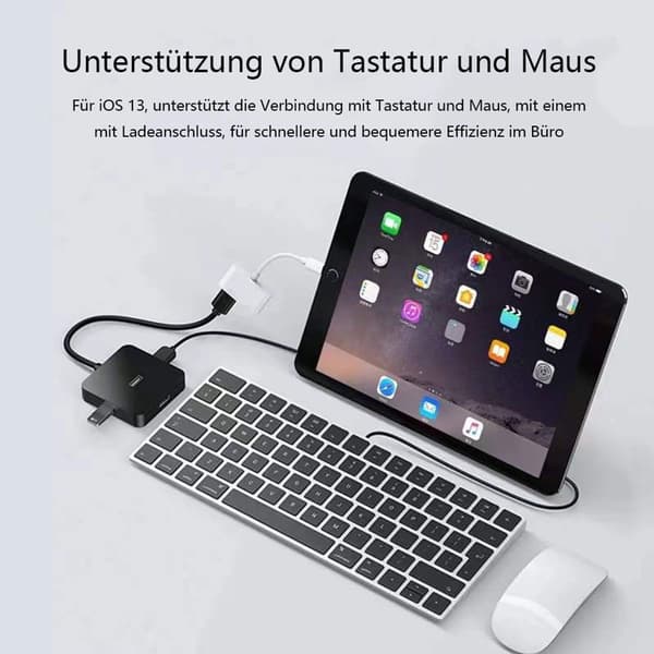 USB-kameraadapter, USB-kontakt OTG-adapter kompatibel med telefon, bærbar USB