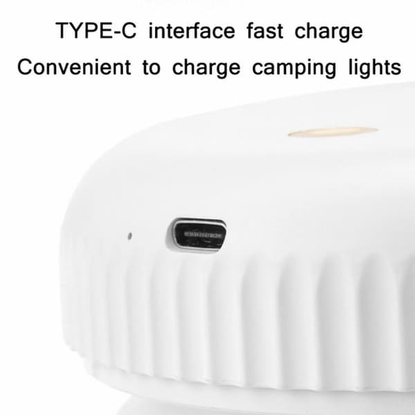 Utendørs sammenleggbar magnetisk LED nødcampinglys (hvit)