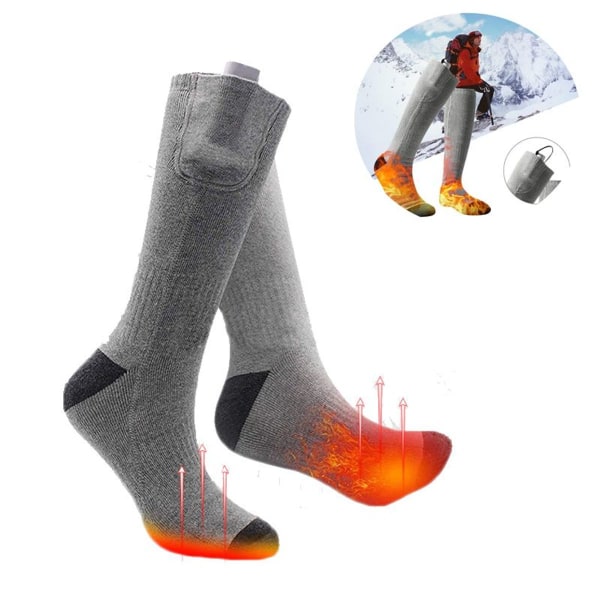 Heating socks adjustable temperature USB battery self-heating long tube heater