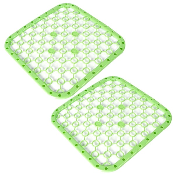 Diskbänksgaller i plast Halkfritt köksdiskskydd matta grön