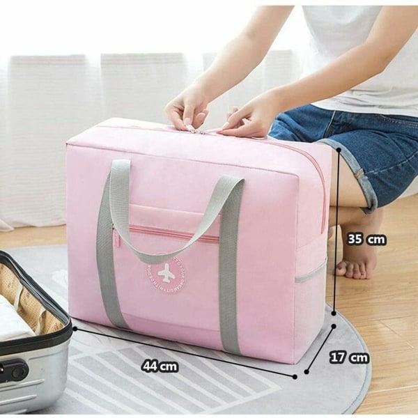 2 * Håndbagasje 44 x 35 x 15 (under 45 x 36 x 20) Sammenleggbar lett reiseveske koffert