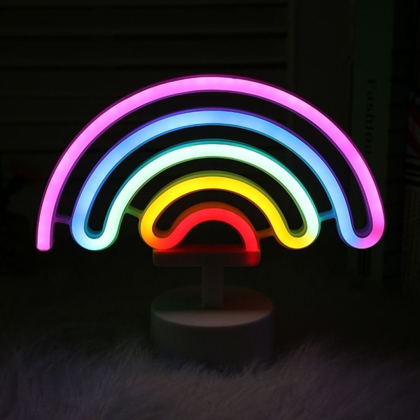 Sødt regnbue neonlys, regnbueformet LED-skilt, KLB