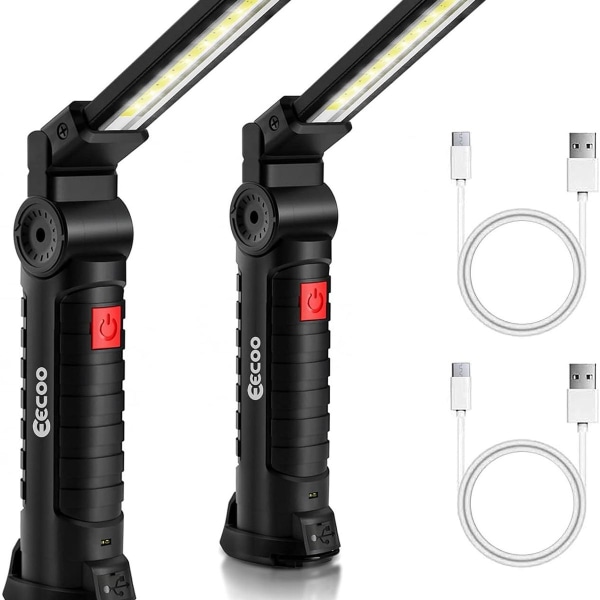 COB arbeidslys ultrasterk LED arbeidslys, USB oppladbar, magnetisk KLB