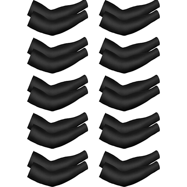 UV Solbeskyttende Armvarmere - Unisex, Sort (10 Par)
