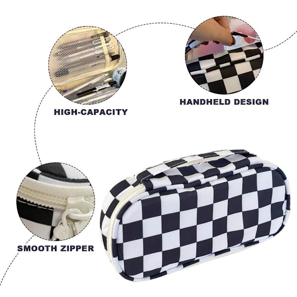 Pencil Case Abstrakte Linjer Høj Kapacitet Pencil Case til KLB