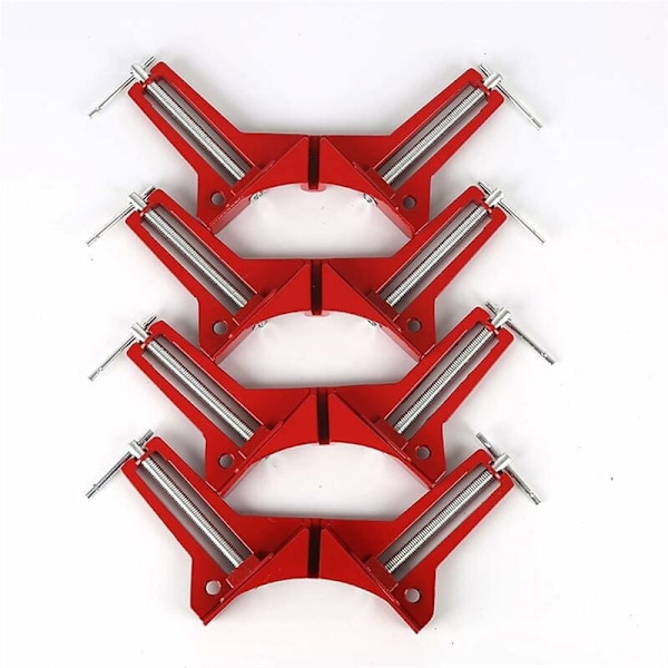 Clamp, 4 Pcs 90 Degree Right Angle Clamp Set for Woodworking, Adjustable Miter Clamp for Picture Frame, Aquarium, Furniture, Hand Tools KLB