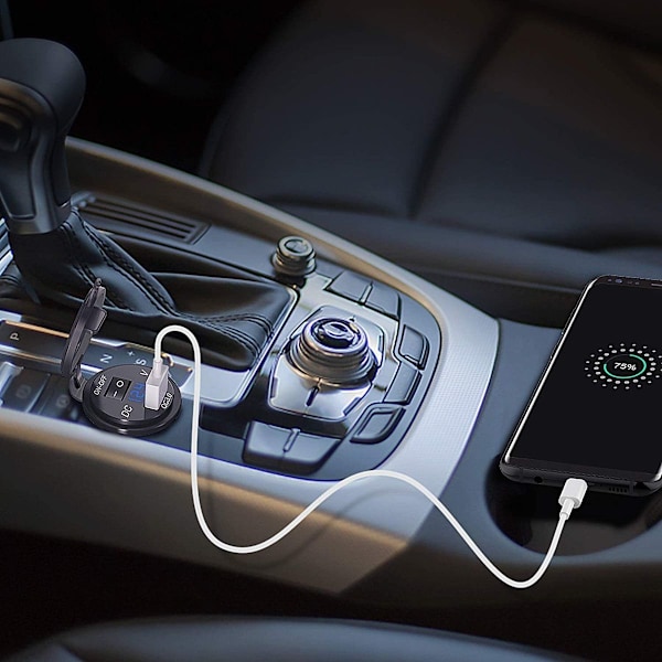 QC 3.0 USB-kontakt bil 12V/24V-3.0 billader t installasjonskontakt