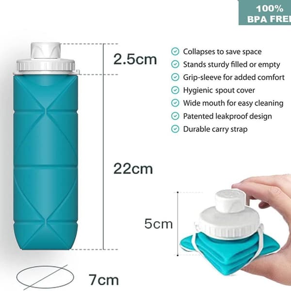 Special MADE Foldable Vandflasker Lækagesikker Ventil Blå KLB