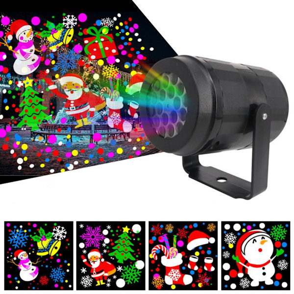 Julbelysningsprojektor med 16 mönsterbilder LED KLB