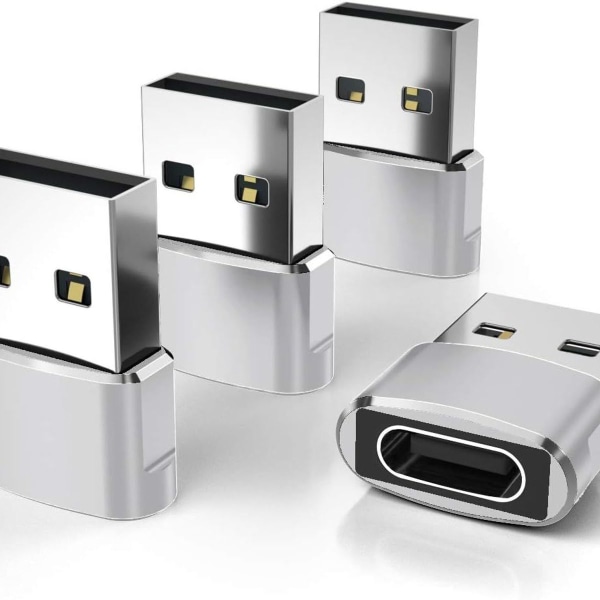 Packa USB C hona till USB hane Adapter Typ A Laddningsblock