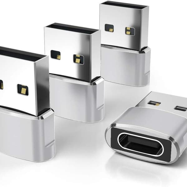 Pakke USB C Hun til USB Han Adapter Type A Opladningsblok