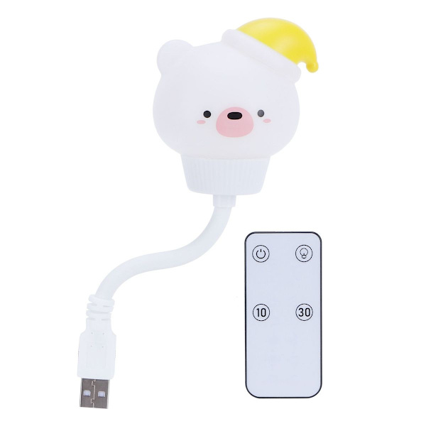 Söt USB LED-nattlampa, fjärrkontroll timing nattljus KLB