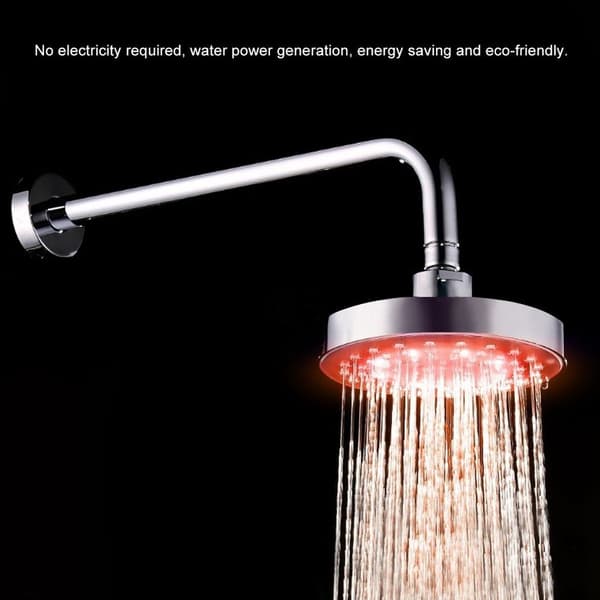 Farger LED-lys, automatisk skiftende dusjhode, G1/2 tommer, Rain KLB