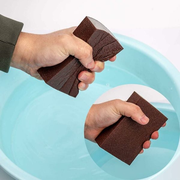 Set med 4 slipspons/block för våta och torra ytor, superfina (korn 320 till 400) Slipning KLB