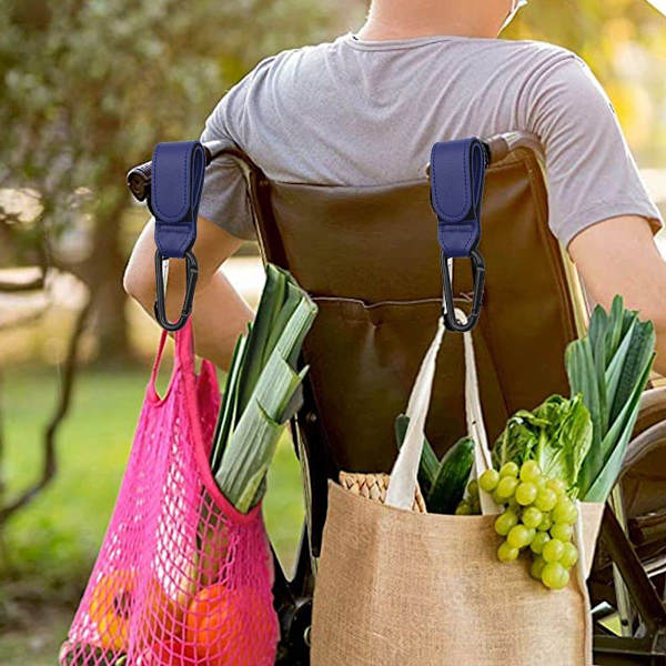 Barnvagnskrok för att hänga väskor och shopping Blå KLB