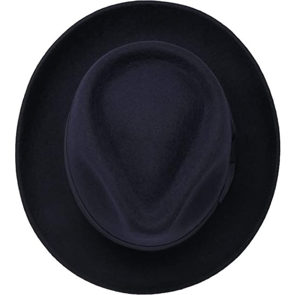 Fedora-hatt-100 % ullfilt-packningsbar för resor-vattentät-unisex-tibetansk cyan