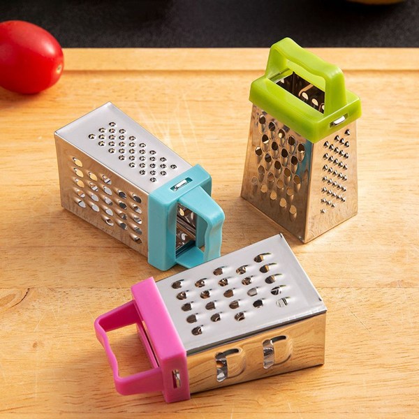 Mini rivejern, 4-sidet rustfrit stål rivejern til køkkenet