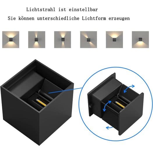 12W varm hvid LED væglamper