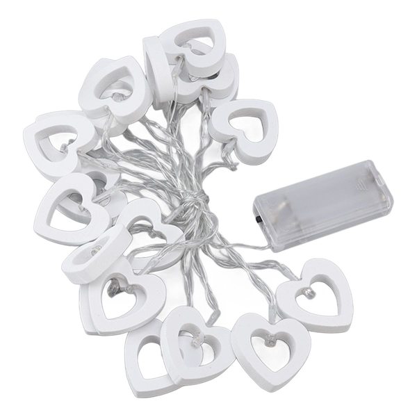 LED-ljusslinga, hjärtformade ljusslingor, batteridriven KLB