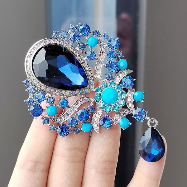 Broscher, kristallnålar för kvinnor och flickor, broschset, modesmycken