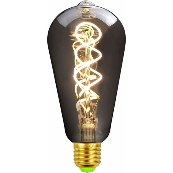Led-lamput Vintage-lamppu 4W himmennettävä savulasi 2700K lämmin valkoinen Edison-kierre E27-kanta 220/240V koristeelliset lamput ST64 KLB