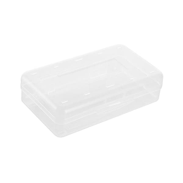 Farget plast blyantboks, stor kapasitet, transparent KLB