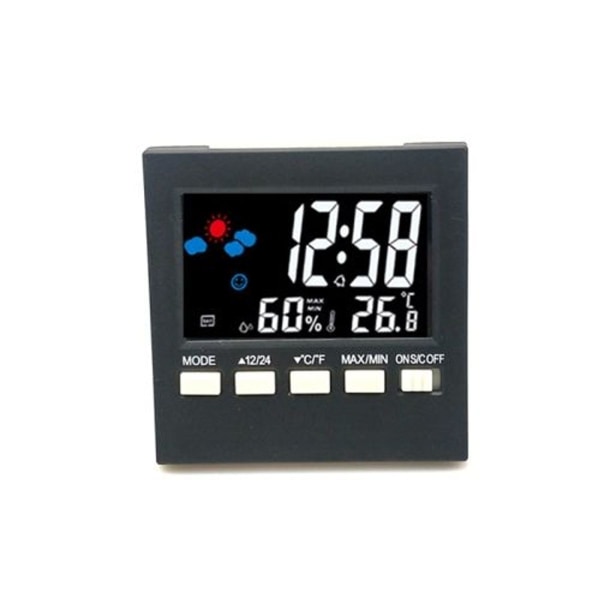 2159 Vekkereklokke med temperatur- og fuktighetsvisning for husholdningen, elektronisk