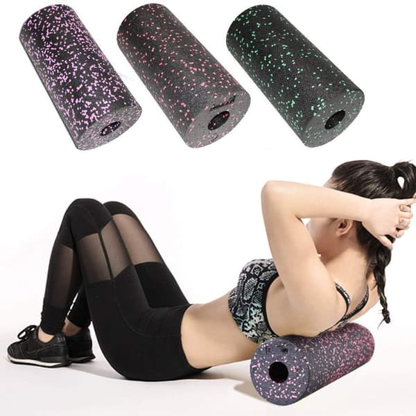 Fascia Roller Standard Medium-Hård Längd 30 cm Diameter 15 cm Svart Röd