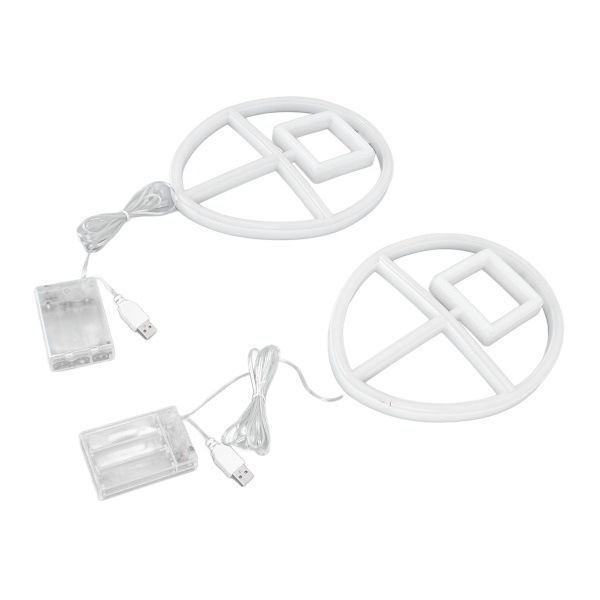 2-pack neon skyltar LED-ljuskälla IP45 vattentät dubbel strömförsörjning KLB