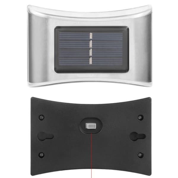 6 LED Solcellehavevæglamper i Rustfrit Stål Op og Ned (Varmt Lys)