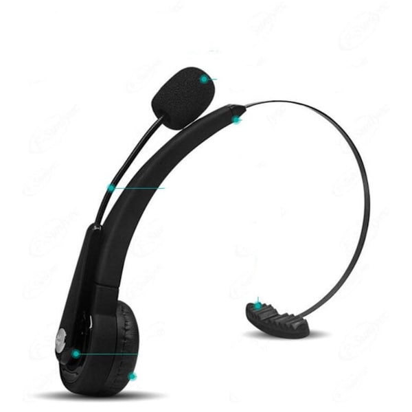 Bluetooth-headset, Bluetooth-headset med laddningsstation, PC Svart