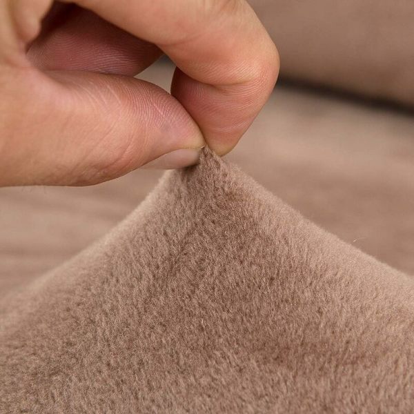 Tykk fløyel lenestoltrekk Stretch sofa trekk lenestoltrekk Kamel（Putetrekk ikke inkludert） KLB