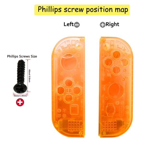 Housing Case Cover Shell Protective Bag Kit for Transparent Orange KLB