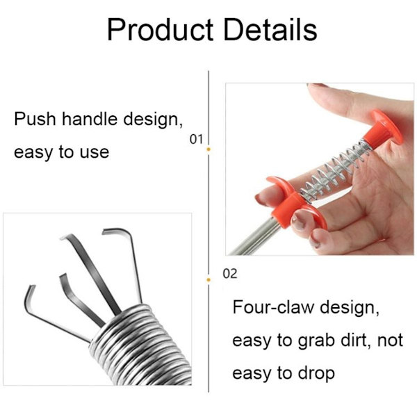 5-pack Multifunktionella Fyra-Klor Greppkrok Flexibla Slang Avlopp 90