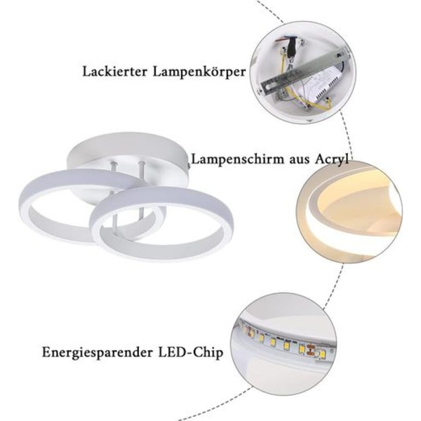 LED taklampe, taklampe, 18W, moderne