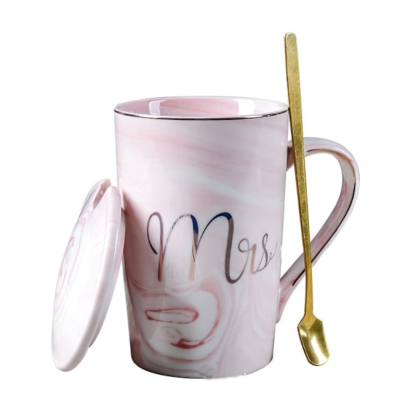 Kaffe kopp, gave til eksamen, med skje og lokk,