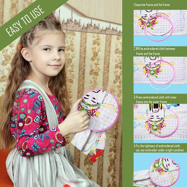 Komplett broderistartset, 5 st plastbroderi