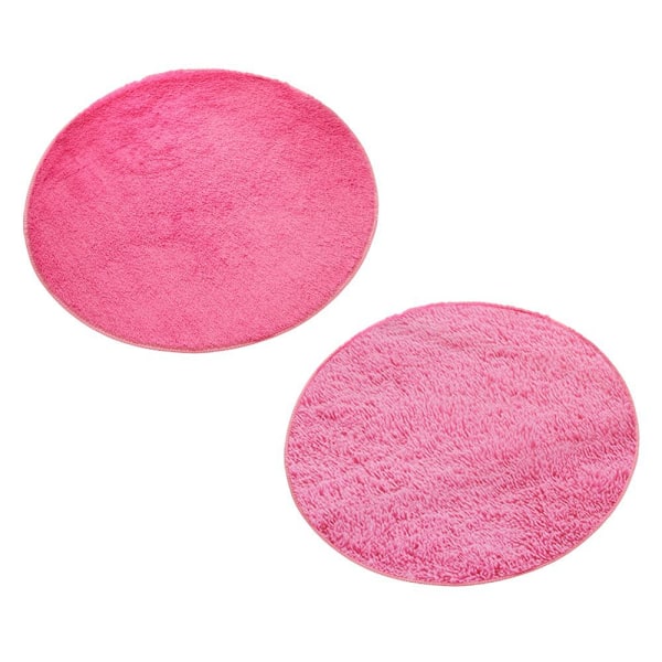 2 kpl silk wool -mattoa pyöreä lattiamatto olohuoneen makuuhuoneen matto sängyn vieressä lattiamatto f