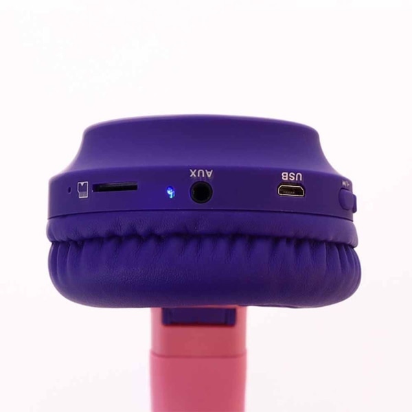 Hovedmonterede hovedtelefoner til børn, Bluetooth 5.0 trådløs lilla