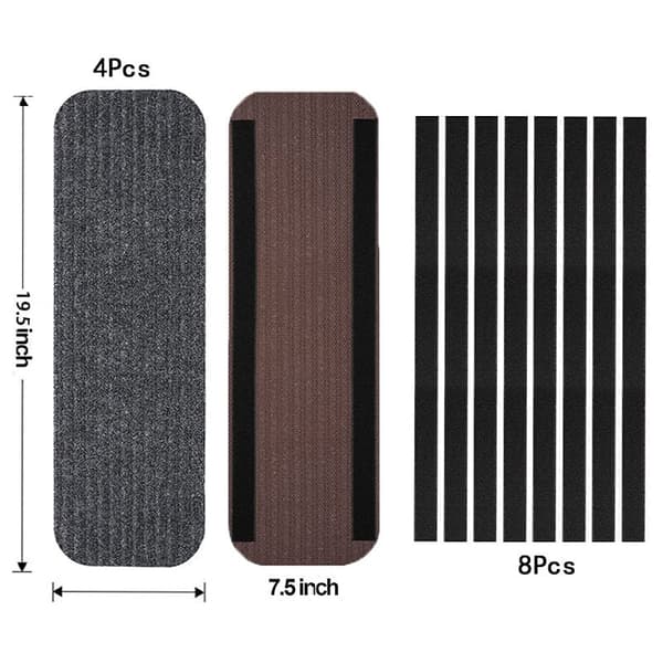 Lippert Solid Step ja Morryde Step Above -matot (4 kpl – Morryde Step Above -matot, 49,5x19 cm) KLB