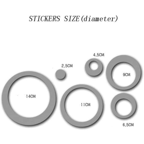 3D-peiliseinätarrat Akryyli Stereo Circle DIY-seinätarrat Makuuhuoneen olohuone KLB