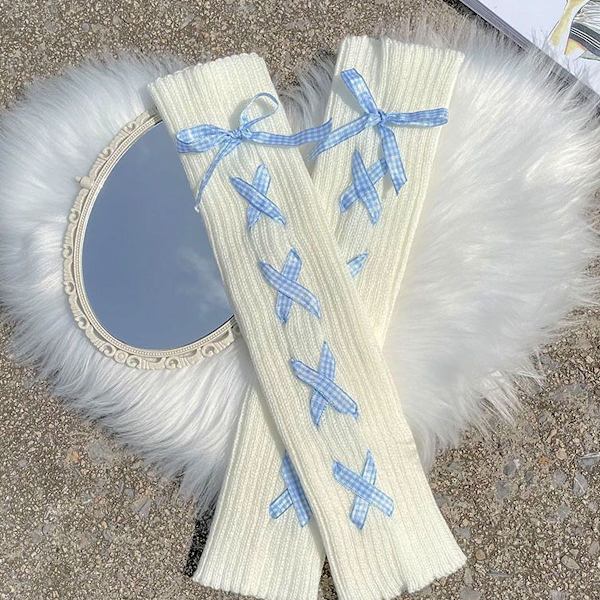 Asymmetrisk innersåle med pentagram strikket striper, Y2K stil, bred stil 3 KLB