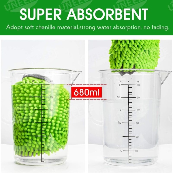 2 i 1 biltvättborste teleskopisk mikrofiber biltvättmopp 180° rotation