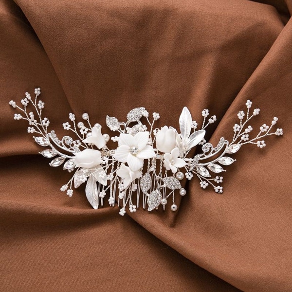 Silver hairpins, flower hairpins, crystal hairpins