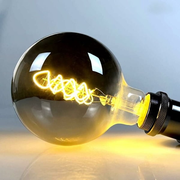 Edison Classic Globe G125 Kaareva LED-hehkulankapolttimo Ruuvikierre E27 220/240 V Himmennettävä, Lasi, Savu, E27 4.00 wattiaW 230.00 volttiaV KLB