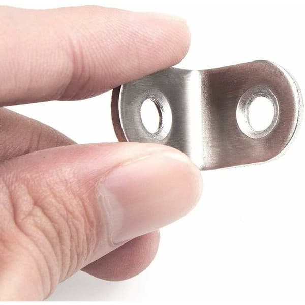 50 stk. rustfrit stålbeslag 20x20mm KLB