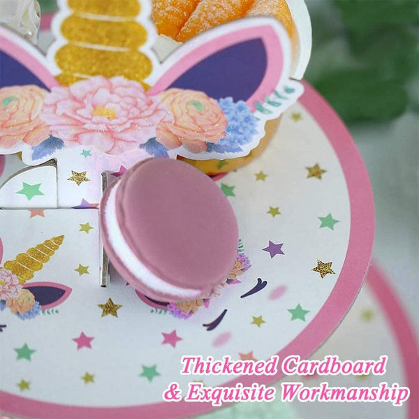 Kagefad 3-etagers cupcake muffin stand lavet af pap til bryllupsfest KLB