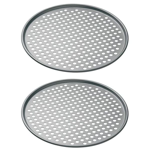 Pizzasæt, 2 stk., non-stick pizzabageplade med