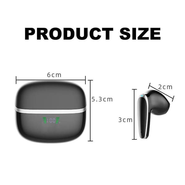 Trådløse ørepropper V5.1 Bluetooth-hodetelefoner, støydemping